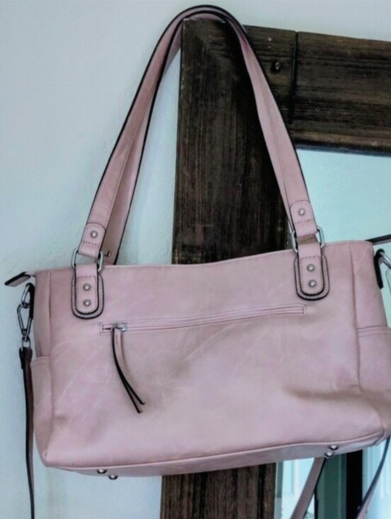 S-Zone Handbags - Leather Women’s Blush Pink Shoulder Bag